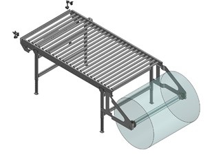Seminautonom horisontell sträckfilmsmaskin med Total Close-system för bandformade produkter.